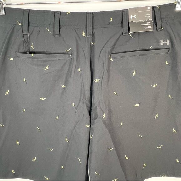 NWT Under Armour Black Golf Shorts Bird Print 40 - Picture 4 of 8